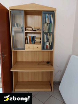 Masă birou cu biblioteca