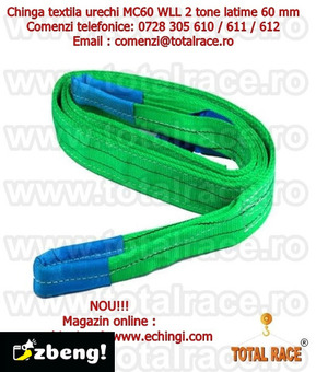 Chinga textila de ridicare cu ochi