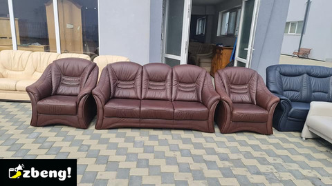 Seturi de canapele din piele naturala import Germania