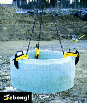 Dispozitive de ridicare din lant cu clesti pentru tuburi de beton model BTG 50-180mm 0728.305